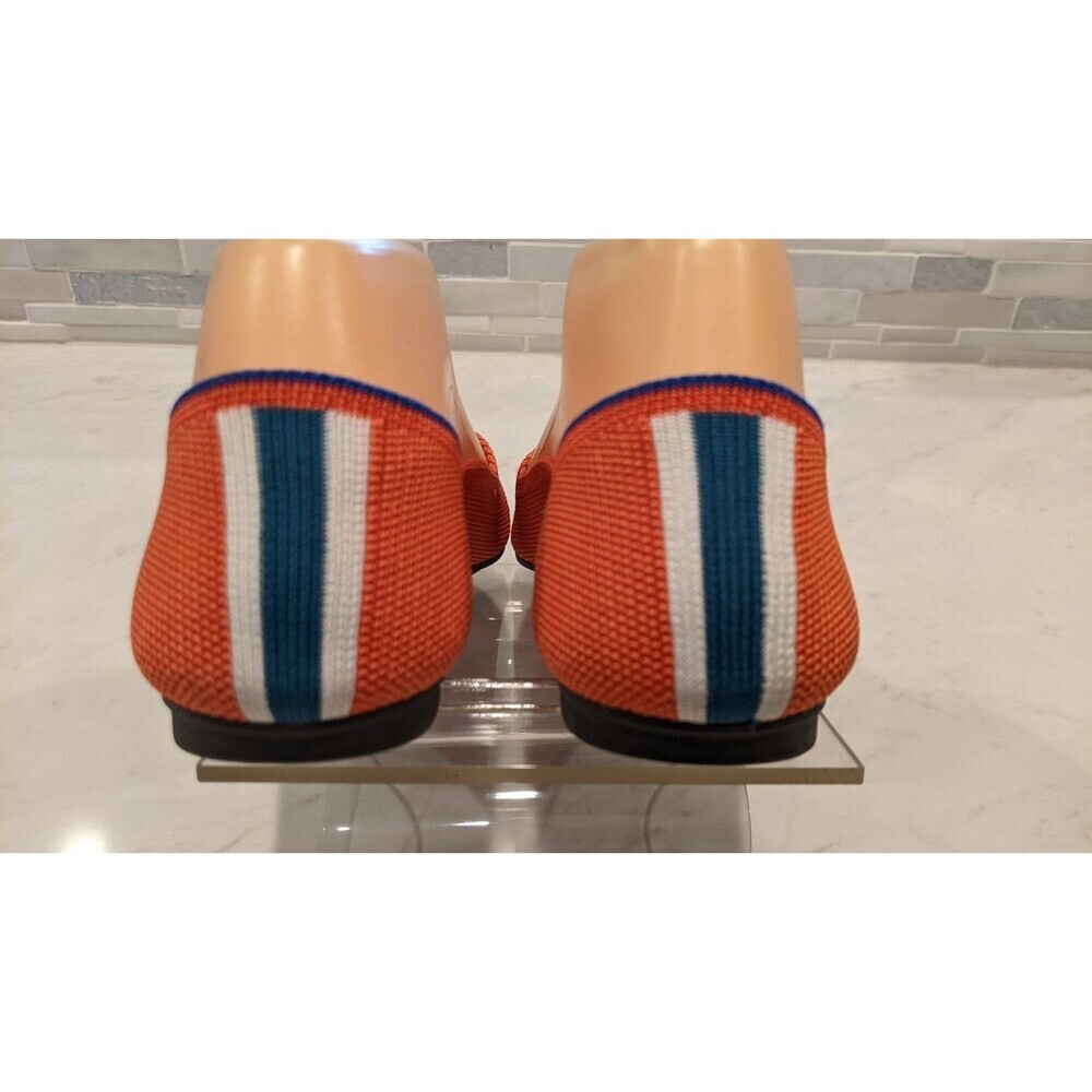 Women's Rothy's The Flat In Persimmon Marina Stripe Shoes Size 6 - Picture 4 of 6